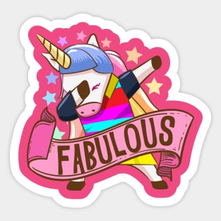 Fabulous Unicorn Dabbing Sticker